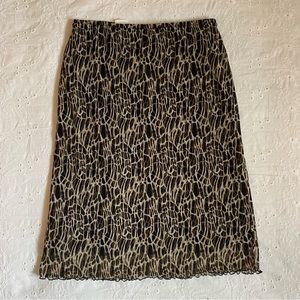Mesh midi skirt
